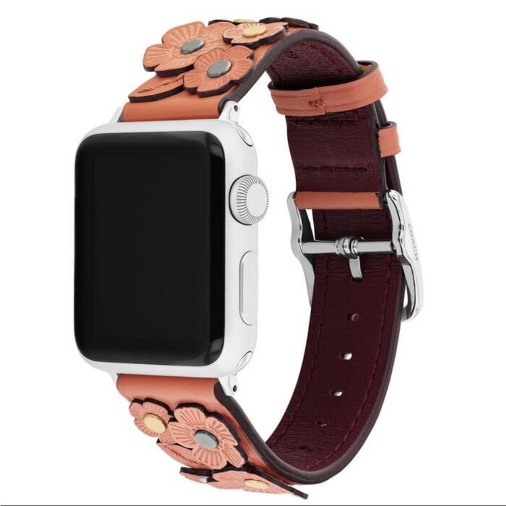 HTF🌟RARE Coach Tea Rose Apple Watch Band